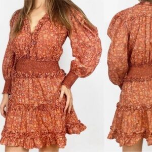 House Of Harlow 1960 Brown Floral Dress Size Small